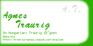agnes traurig business card